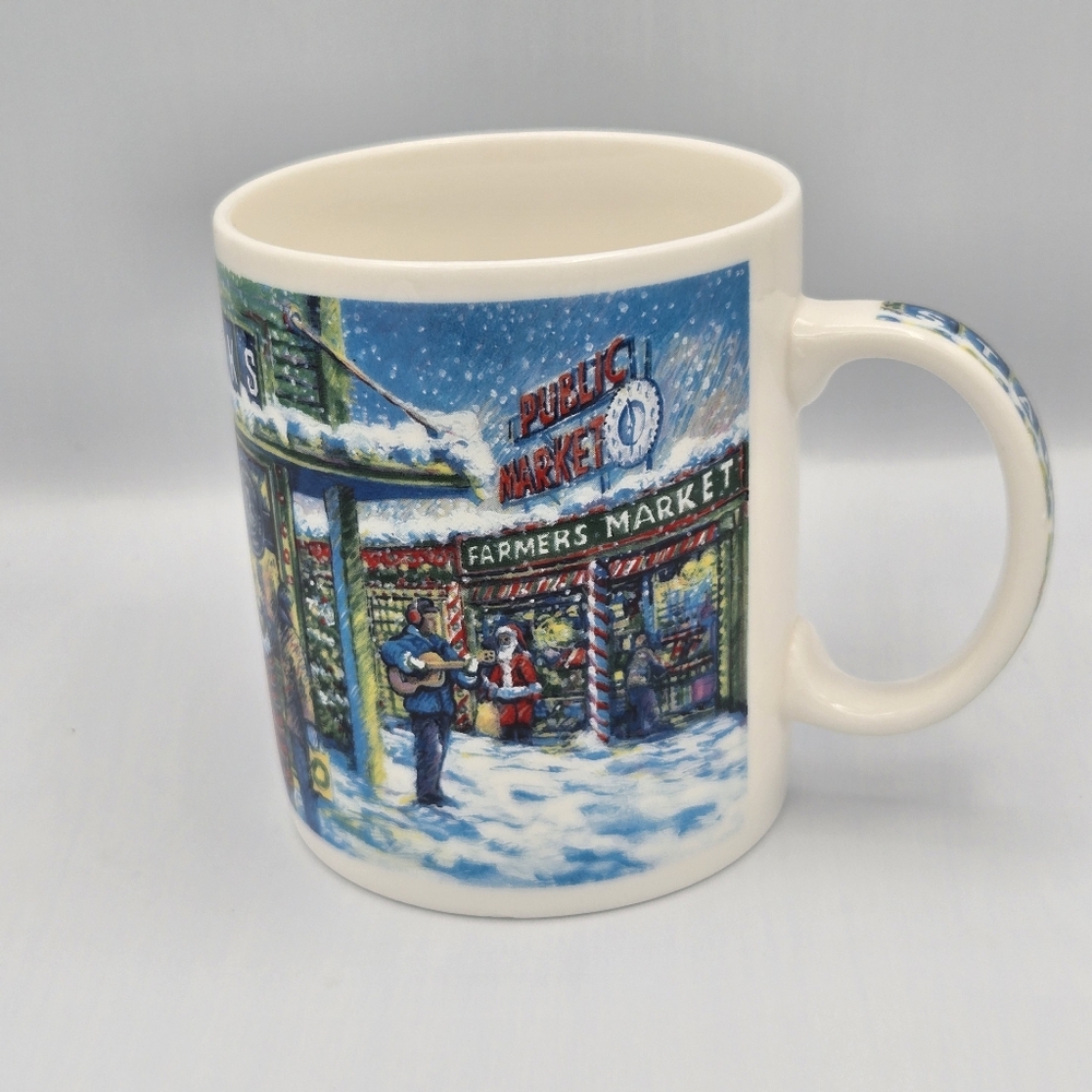 Starbucks Coffee Christmas Winter Pike Place Public Farmers Market Ceramic Mug